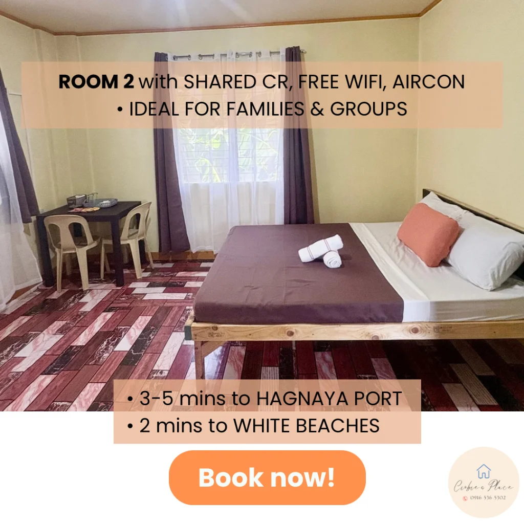 AC Room2 w/ Shared CR, Near Hagnaya Port & Beaches